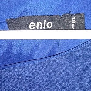 Enlo women's royal blue sleeveless peplum top